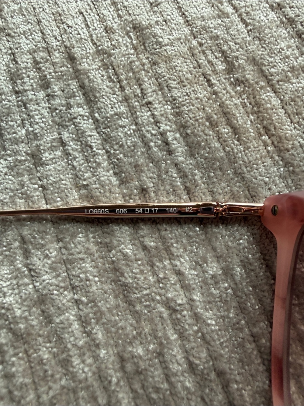 LONGCHAMP sunglasses - pink and gold, EUC - Picture 5 of 5